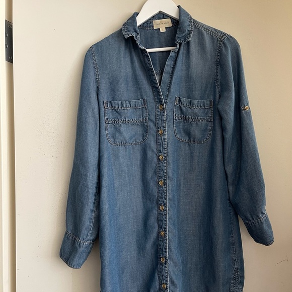 Cloth & Stone Chambray Button Down Tunic - Picture 1 of 4